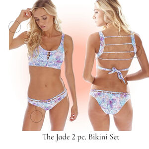 Peixoto Jade Leopard Sprinkles 2 Pc. Bikini Set S NWT